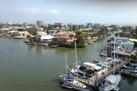 Een jachthaventje in Fort Myers Beach